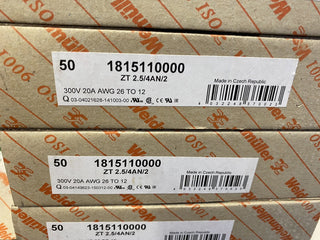 50x Weidmüller ZT 2.5/2AN/1 Reihenklemme NEU OVP 1815070000 TS35 2,5mm²1