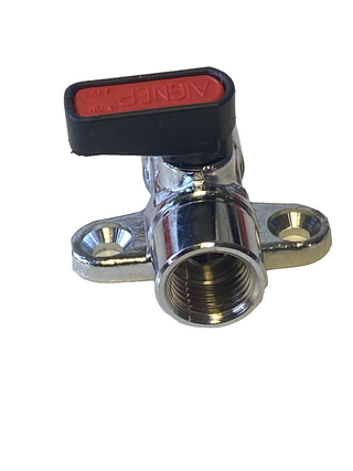 6x Aignep Mini-Kugelhahn 6490 – 1/4" IG/IG mit Montageflansch (Ghilux Serie)0