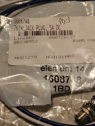 Switchcraft 761K DC-Hohlstecker 2,5 x 5,5 mm Lötanschluss Verriegelbar – NEU0