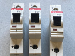 3x ABB S281-UC B10 Allstrom Leitungsschutzschalter 1-polig 10A DC – Gebraucht1