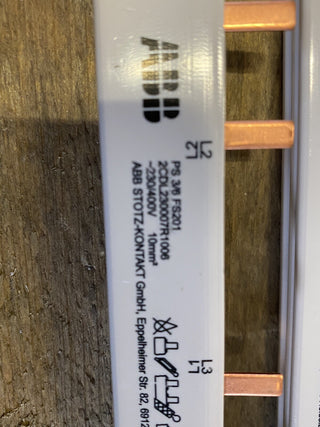 5X ABB PS 3/6 FS201 Phasenschiene 3-Ph. für FS201 12 TE4