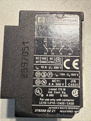 Telemecanique LA1 DN22 Hilfskontaktblock 2S/2Ö Schütz SPS PLC Schaltschrank Geb2