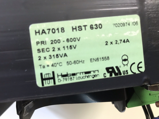 Habermann HA 7018 / HST630 Steuertransformator – 630 VA4