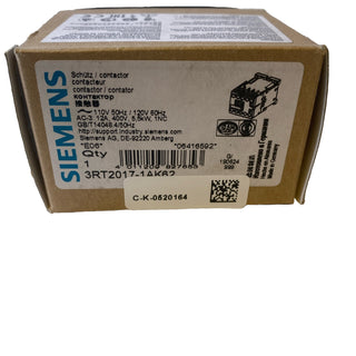 Siemens 3RT2017-1AK62 Schütz SIRIUS 3-polig 12A 5,5kW 110V neu1