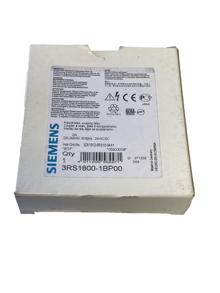 Siemens SIRIUS Koppelrelais 3RS1800-1BP00 | Neu & OVP | 2 Wechsler | 24V AC/DC &1