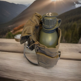USMC MOLLE 1-LITER-KANTINENBEUTEL, mit Wasser Flasche  (COYOTE BROWN)3