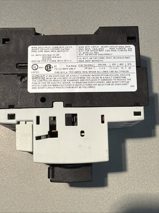 1x Siemens 3RV1021-4BA10 Motorschutzschalter Leistungsschalter S0 20A gebraucht5