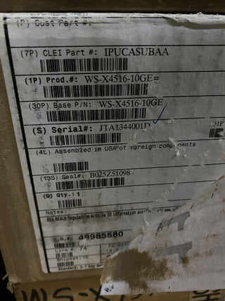 Cisco WS-X4516-10GE Catalyst 4500 Supervisor Engine V-10GE | NEU & OVP (Optional0
