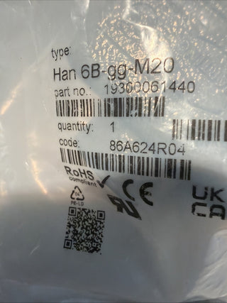 Harting HAN 6B-gg-M20 Tüllengehäuse 19300061440 neu0