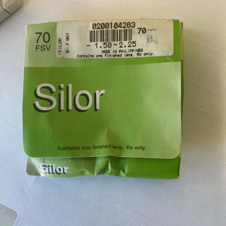34x Silor Einstärkengläser Vintage Rohgläser ungeschnitten -1.50 -2.25 Neu NOS3