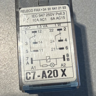 2x Releco C7-A20x  Leistungsrelais 115V AC (4-polig Schließer, 5A)1