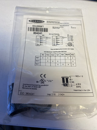 Banner Engineering S22L2SRGB7T | Pro Series LED-Anzeige RGB2