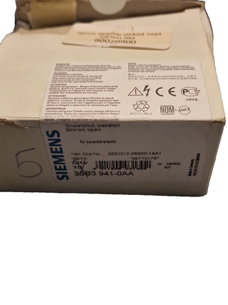 5x Siemens Is Blindverschluss 3sb3 3sb3921-0aa1