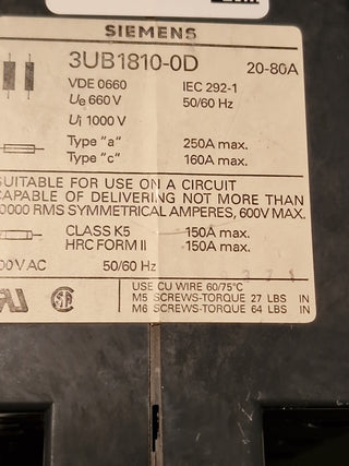 SIEMENS 3UB1860-0D 20-80A Stromwandler5