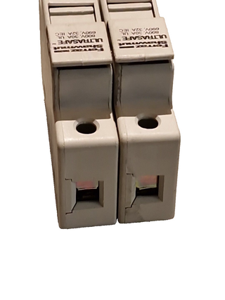 2x FERRAZ SHAWMUT CMS101 Sicherungshalter Modul 10x38 690V 32A GEBRAUCHT3