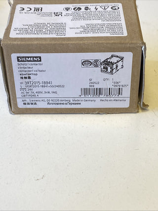 Siemens SIRIUS Leistungsschütz 3RT2015-1BB41 – NEU & OVP0