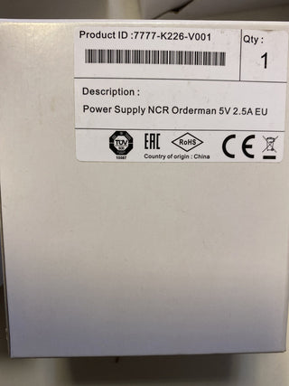 NCR Orderman Steckernetzgerät 5V 2.5A EU Netzteil Ladegerät Stromversorgung NEU0