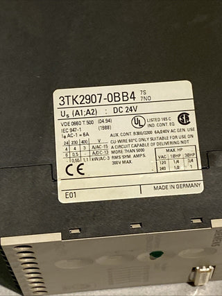 Siemens 3TK2907-0BB4 Zusatzbaustein für Sicherheitskombinationen – Geprüft1