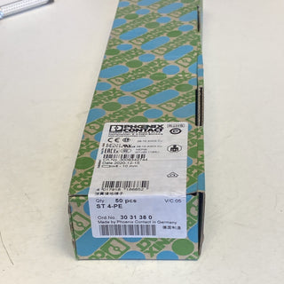50x Phoenix Contact ST 4-PE 3031380 Zugfeder-Schutzleiterklemme -unused/OVP-