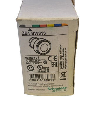 Schneider ZB4BW313 Frontelement Leuchtdrucktaster Ø 22 weiß0