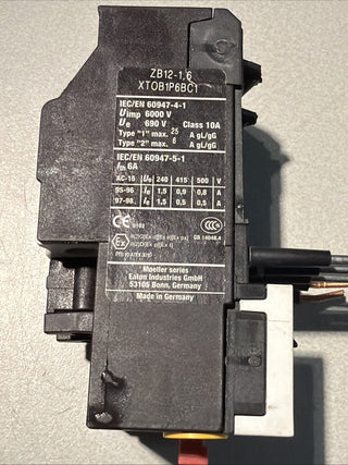 EATON ZB12-1,6 XTOB1P6BC1 Motorschutzrelais1