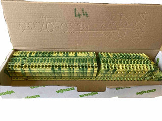 44x WAGO 2004-1207 2-Leiter Schutzleiterklemme 0,5-4(6)qmm Grün/Gelb0
