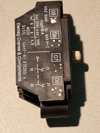 Demag 87520544 Schaltelement VDE 0660 SESG Kran Steuerschalter Kontakteblock geb5
