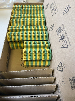35x Weidmüller WPE 10 Schutzleiter-Reihenklemme 10mm² – NEU