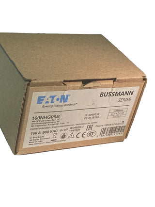 3x EATON Sicherungseinsatz NH00 160A gL/gG 500V 160NHG00B Messersicherung1
