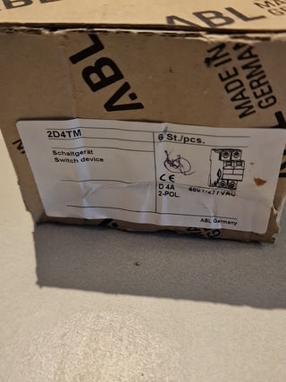 ABL SURSUM 2D4TM LS-Schalter D4A 2-polig 480Y/277VAC Miniature Circuit Breaker5