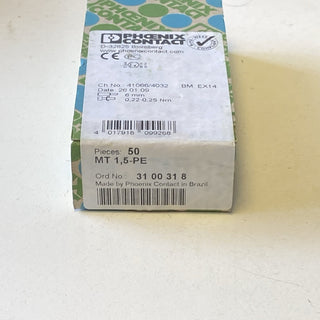 50x Phoenix Contact MT 1,5-PE Schutzleiter-Reihenklemme 3100318 OVP Set