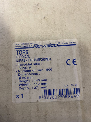 Revalco TOR6 Ringkern-Stromwandler Kabelumbauwandler Ringkernwandler 60mm1