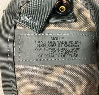 5x Us Army USGI Handgranaten Tasche NSN 8465-01-525-05893