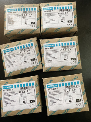 Siemens 5SY6205-7 Leitungsschutzschalter | C0,5A | 2-polig | NEU & OVP1