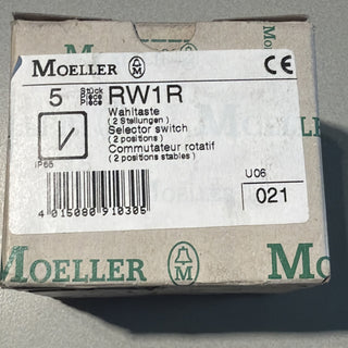 5x Klöckner Moeller Wahltaste RW1R selector switch 2 Stellungen IP651