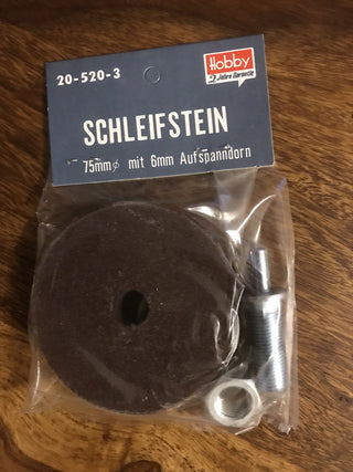 Hobby Schleifstein 20-520-3 – 75mm Rundschleifstein für Bohrmaschine – NEU & OVP0