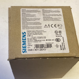 Siemens 3SB3801-2EF3 GEHAEUSE FUER BEFEHLSGERAETE,0