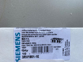 10X Siemens Hilfskontakt Frontmontage, Schließer/Öffner mit Schraubanschluss1