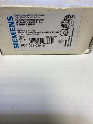 Siemens 3RV1021-0JA10 SIRIUS Motorschutzschalter, Größe S0, 0,7-1 A3