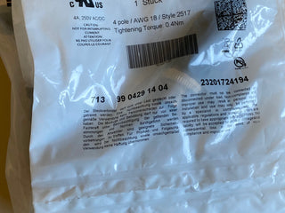 Binder 99-0429-14-04 M12 Kabelstecker 4-polig A-kodiert IP67 – NEU0