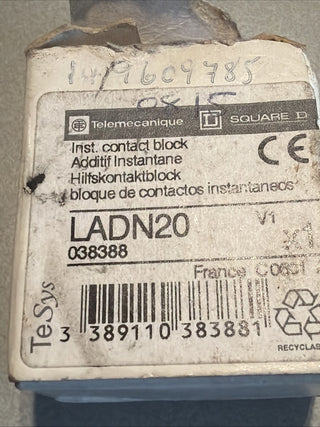 Schneider Electric LADN20 Hilfsschalterblock 2S (2 Schließer) – neu0