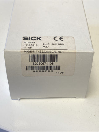 SICK i17-SA213 Sicherheitsschalter 2Ö+1S 240V AC IP67 6025067 Industrietyp 21