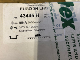 25X MORSETTITALIA Klemmensicherungsblock 43445-H, 0,394 Zoll, 24-10 AWG, 6,35
