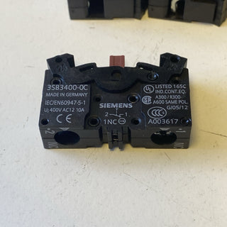 9x Siemens 3SB3400-0C Schaltelement / Kontaktblock 1 Ö (NC) – Neu/Sonstige