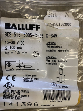 Balluff M5 Näherungssensor – PNP – 1,5 mm – 10–30 V DC – IP672