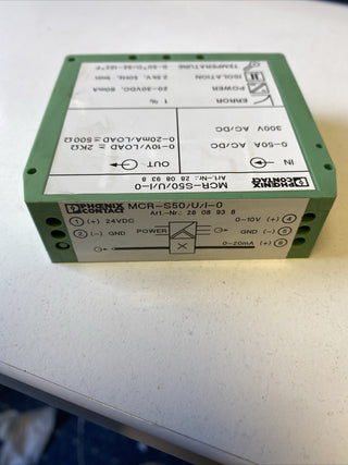 Phoenix Contact MCR-S50/U/I-0 Strommessumformer 2808938 | Geprüft & Einsatzberei0