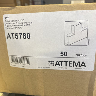 50x ATTEMA K25 T-Stück Kabelkanal-Abzweigung Creme (5780) NEU1