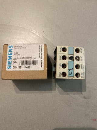 Siemens SIRIUS Hilfsschalterblock 3RH1921-1FA22 – NEU & OVP