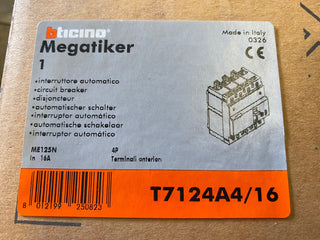 BTICINO T7124A4/16 MEGA ME125N - LEISTUNGSSCHALTER 4P 16A 36KA0