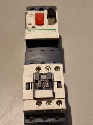 Schneider Electric Motorschutzschalter GV2ME14 + Schütz LC1D12 Motorstarter0